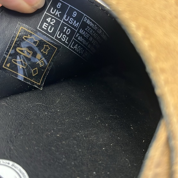 Dr. Martens Zebzag Suede Platform Mules 10 Ladies / 9 Mens NEW - Picture 12 of 14